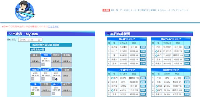 競艇日和サイトトップ