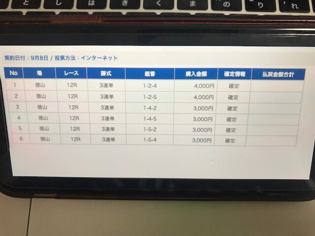 住之江ボートレースクラブ 2022年9月8日無料予想投票画面
