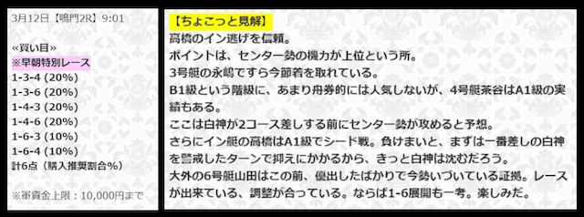 競艇予想サイトの予想