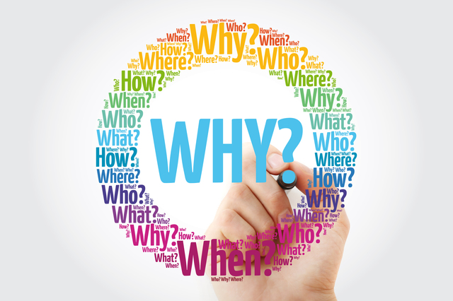 WHY? Question word and questions, word cloud