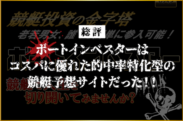 ボートインベスターはコスパに優れた的中率特化型の競艇予想サイトだった！