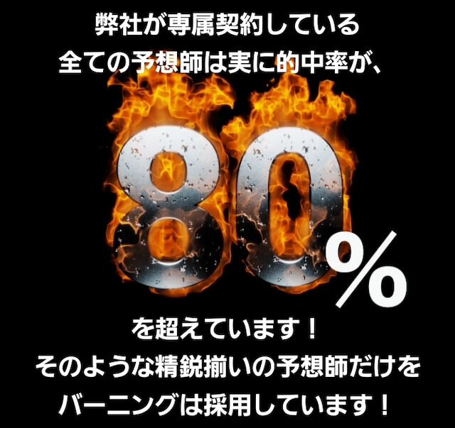 競艇バーニングの予想は的中率80％以上