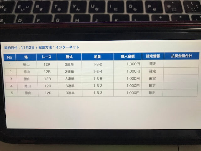 競艇チャンピオン　外れ舟券