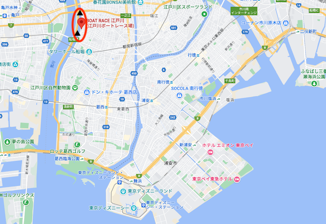 江戸川競艇のマップ