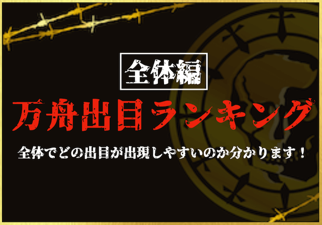 万舟出目ランキング（全体編）