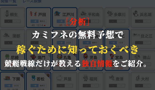 カミフネの無料予想の分析