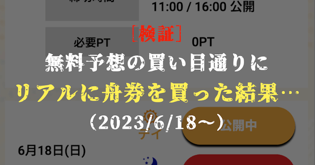 競艇ハッスルの無料予想の検証