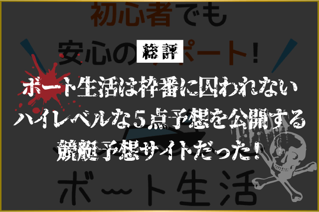ボート生活の総評画像