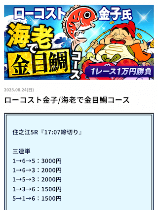 ATARCAの有料予想1（2025年08月24日）