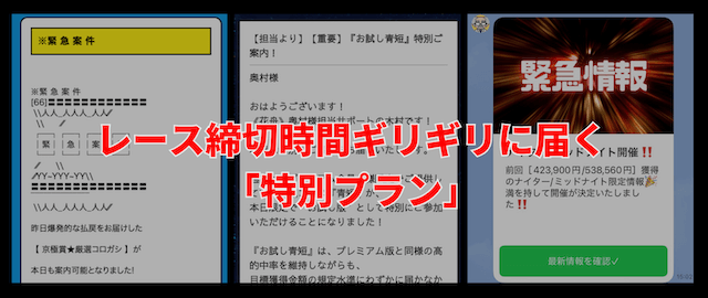 特別プランの案内