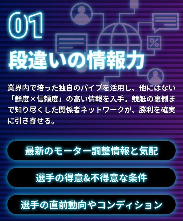 競艇ドリームの強み1：業界独自の情報網を駆使している